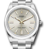 Rolex Oyster Perpetual 41 Watch - Domed Bezel - Silver Index Dial - Oyster Bracelet - 2020 Release - 124300 sio