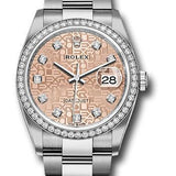 Rolex Steel Datejust 36 Watch - Diamond Bezel - Pink Jubilee Diamond Dial - Oyster Bracelet - 2019 Release - 126284RBR pjdo