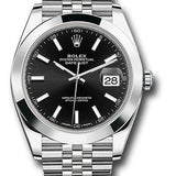 Rolex Steel Datejust 41 Watch - Smooth Bezel - Black Index Dial - Jubilee Bracelet - 126300 bkij