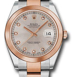 Rolex Steel and Everose Rolesor Datejust 41 Watch - Smooth Bezel - Sundust Diamond Dial - Oyster Bracelet - 126301 sudo