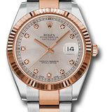 Rolex Steel and Everose Rolesor Datejust 41 Watch - Fluted Bezel - Sundust Diamond Dial - Oyster Bracelet - 126331 sudo