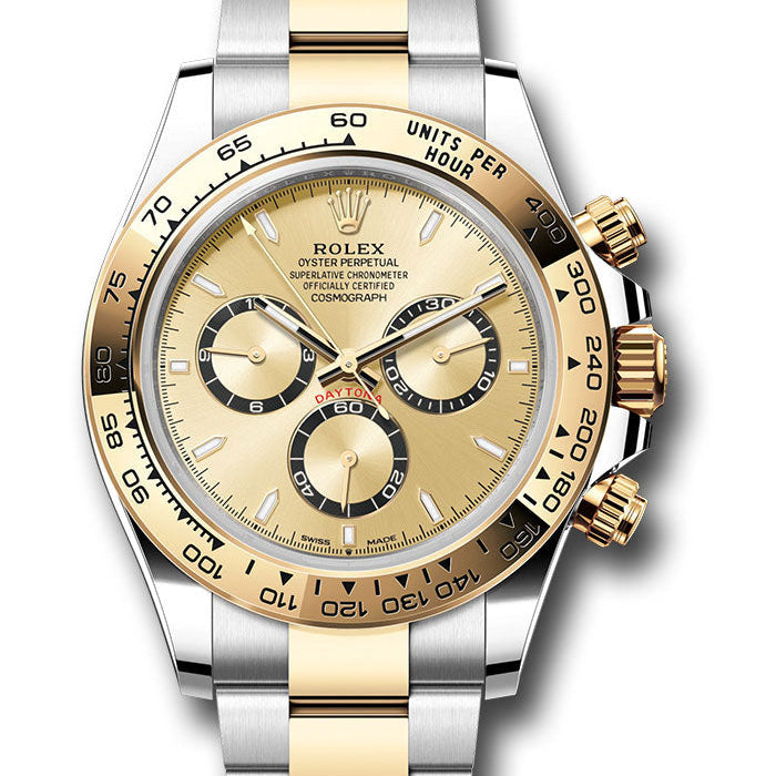 Rolex Yellow Rolesor Cosmograph Daytona Watch - Fixed Bezel - Golden Index Dial - Oyster Bracelet - 126503 chio