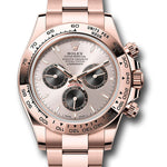 Rolex Everose Gold Cosmograph Daytona Watch - Fixed Bezel - Sundust And Black Index Dial - Oyster Bracelet - 126505 subkio