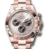 Rolex Everose Gold Cosmograph Daytona Watch - Fixed Bezel - Sundust And Black Index Dial - Oyster Bracelet - 126505 subkio