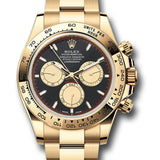 Rolex Yellow Gold Cosmograph Daytona Watch - Fixed Bezel - Black And Champagne Index Dial - Oyster Bracelet - 126508 bkchio