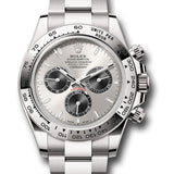 Rolex White Gold Cosmograph Daytona Watch - Fixed Bezel - Steel And Black Index Dial - Oyster Bracelet - 126509 stbkio