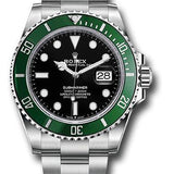 Rolex Steel Submariner Date Watch - The Starbucks - Green Bezel - Black Dial - 126610LV