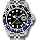 Rolex Steel GMT-Master II 40 Watch - Black And Blue Batman Bezel - Black Dial - Jubilee Bracelet - 126710BLNR