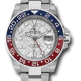 Rolex White Gold GMT-Master II 40 Watch - Blue and Red Pepsi Bezel - Meteorite Dial - Oyster Bracelet - 126719BLRO mt