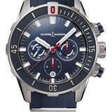 Ulysse Nardin Diver Chronograph 44 mm - Titanium Case - Blue Dial - Rubber Strap