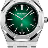 Audemars Piguet Royal Oak "Jumbo Extra-Thin" 39mm Platinum Green Dial Bracelet - 15202PT.OO.1240PT.01