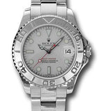 Rolex Steel and Platinum Yacht-Master 35 Watch - Platinum Dial - 168622