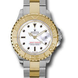 Rolex Steel and Yellow Gold Lady Yacht-Master 29 Watch - White Dial - 169623