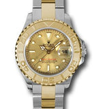 Rolex Steel and Yellow Gold Lady Yacht-Master 29 Watch - Champagne Dial - 169623 ch