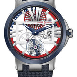 Ulysse Nardin Skeleton Tourbillon 45 mm - Titanium Case - Blue Usa Dial - Leather Strap