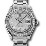 Rolex Platinum Day-date Special Edition 39 Watch - 40 Diamond Bezel - Meteorite Diamond Dial - 18946 met