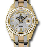 Rolex Yellow Gold Day-Date Special Edition 39 Watch - 40 Diamond Bezel - Meteorite Diamond Dial - 18948tri mtd