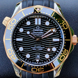 Omega Seamaster Diver 300M Rare Sedna Gold 42mm 210.22.42.20.01.002 Black Dial Complete Set