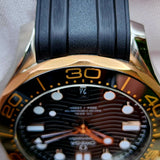 Omega Seamaster Diver 300M Rare Sedna Gold 42mm 210.22.42.20.01.002 Black Dial Complete Set