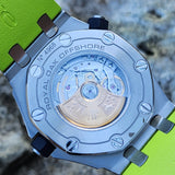 Audemars Piguet Royal Oak Offshore Diver 15710ST.OO.A038CA.01 Green Index Stainless Steel Rubber 42mm Automatic