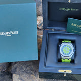 Audemars Piguet Royal Oak Offshore Diver 15710ST.OO.A038CA.01 Green Index Stainless Steel Rubber 42mm Automatic