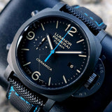 Panerai Luminor Chrono Flyback Black Ceramic 44mm Black Dial Leather Strap PAM00580