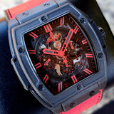 Hublot Spirit of Big Bang All Black Red Boutique Exclusive Skeleton Dial 601.CR.0130.LR 45mm Box & Papers