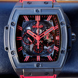 Hublot Spirit of Big Bang All Black Red Boutique Exclusive Skeleton Dial 601.CR.0130.LR 45mm Box & Papers