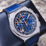 Zenith DEFY El Primero 21 Blue Skeleton Dial Chronograph 95.9002.9004/78.R584 44mm Box & Papers WARRANTY