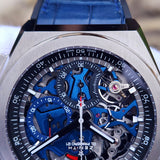 Zenith DEFY El Primero 21 Blue Skeleton Dial Chronograph 95.9002.9004/78.R584 44mm Box & Papers WARRANTY