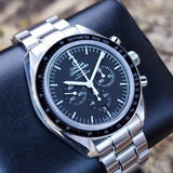 Omega Speedmaster Moonwatch Co-Axial RARE Chronograph/Date Function Black Dial 311.30.44.50.01.002 44mm Box & Papers WARRANTY