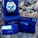 Breitling Chronomat B01 Automatic Chronograph 42mm PB0134101C1S1 Ice Blue Dial Box & Papers WARRANTY