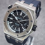 Audemars Piguet Royal Oak Offshore Diver Black Dial 15703ST.OO.A002CA.01 42mm Complete Set