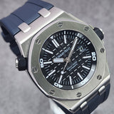 Audemars Piguet Royal Oak Offshore Diver Black Dial 15703ST.OO.A002CA.01 42mm Complete Set