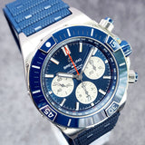 Breitling Super Chronomat B01 Blue Dial AB0136 44mm Box & Papers WARRANTY