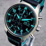 IWC Pilot Chronograph Mercedes-AMG Petronas F1 Team Titanium IW388108 41mm Black Dial Full Set WARRANTY