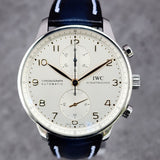 IWC Portugieser Chronograph IW371445 41mm Silver Dial Full Set WARRANTY