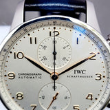 IWC Portugieser Chronograph IW371445 41mm Silver Dial Full Set WARRANTY