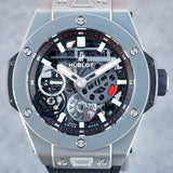 Hublot MECA-10 Titanium 414.NI.1123.RX 45mm Skeletonized Dial Full Set WARRANTY