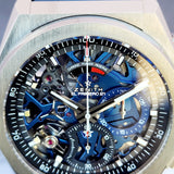 Zenith Defy El Primero 21 Blue Skeleton Chronograph 95.9002.9004/78.R584 44m Skeleton Full Set WARRANTY