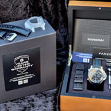 Panerai Luminor Chronograph PAM01109 44mm Black Dial Full Set WARRANTY