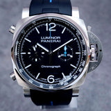 Panerai Luminor Chronograph PAM01109 44mm Black Dial Full Set WARRANTY