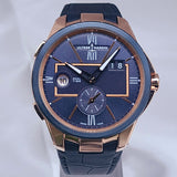 Ulysse Nardin Blast Dual Time  Rose Gold 242-20-3/43 42mm  Blue Gold Dial Full Set WARRANTY