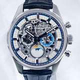 Zenith El Primero Chronomaster Grande Date 03.2530.4047/78.C813 45mm Skeleton Dial Full Set WARRANTY