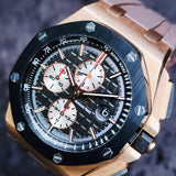 Audemars Piguet Royal Oak Offshore Chronograph Black Rose Gold Black Ceramic 26401RO.OO.A002CA.01 44mm Black/White Dial  Full Set WARRANTY