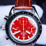 Omega Speedmaster Schumacher 3810.61.41 39mm Red Dial WARRANTY