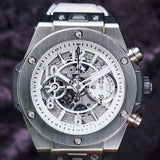 Hublot Big Bang Unico Titanium 411.NE.2010.LR.JSM15 45mm Skeleton Dial Full Set WARRANTY