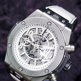 Hublot Big Bang Unico Titanium 411.NE.2010.LR.JSM15 45mm Skeleton Dial Full Set WARRANTY