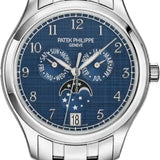 Patek Philippe Complications Annual Calendar Moon Phases Stainless Steel Blue Dial - 4947/1A-001