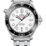 Omega Seamaster Diver 300M Omega Co-Axial Master Chronometer - 42 mm Steel Case - White Dial - 210.30.42.20.04.001